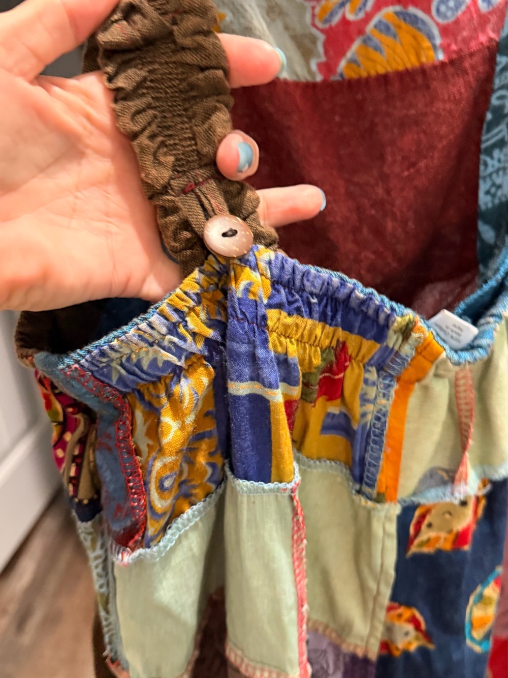 Bohemian Patchwork Overalls - Multicolor - Picture 2 of 4